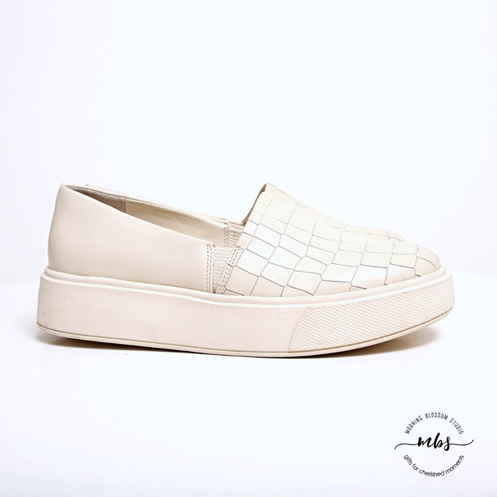 Vince Camuto Abbinna Leather Platform Slip Ons‎